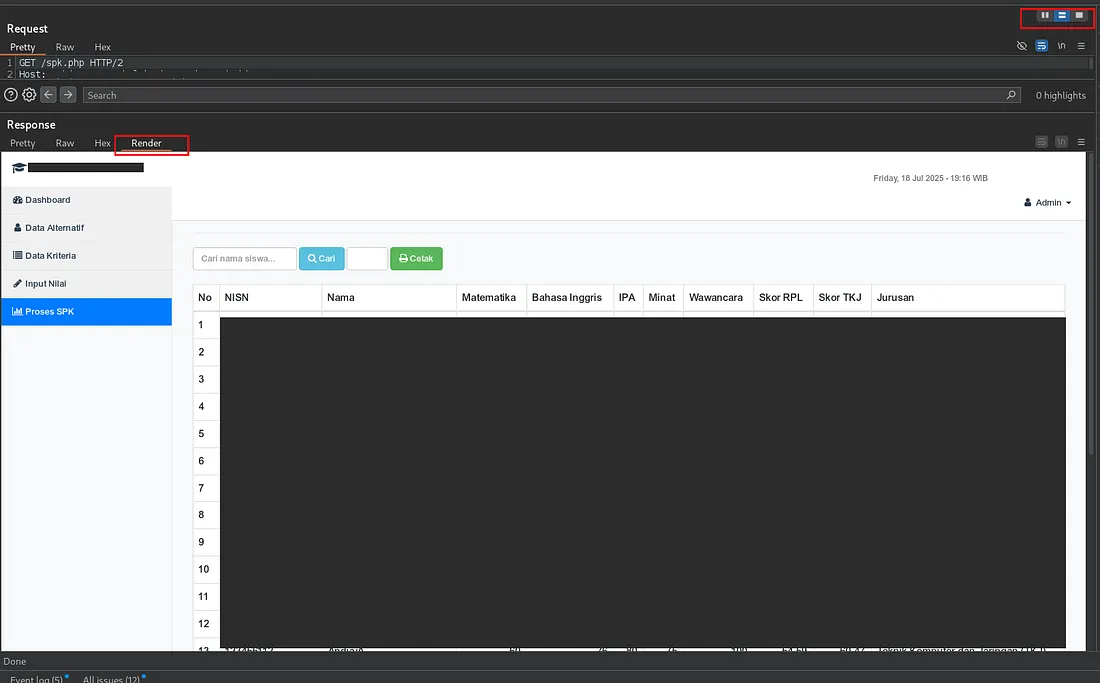 burpsuite render tab