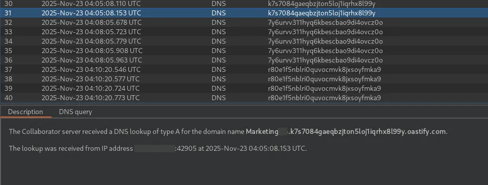 oob sql injection payload - get current user