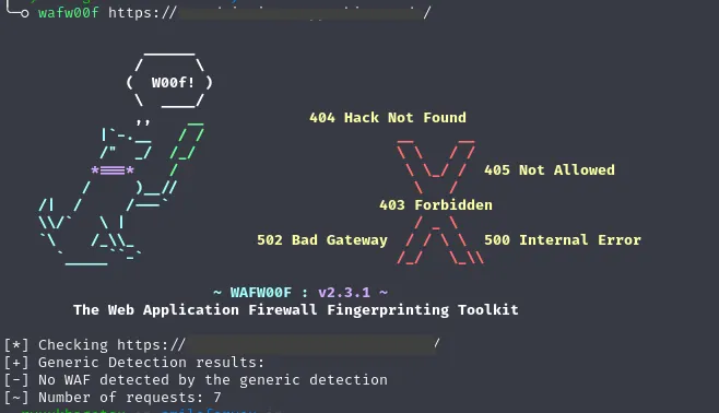 Wappalyzer and wafw00f