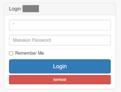 University website login page
