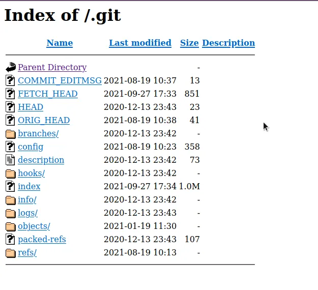 Directory scanning results