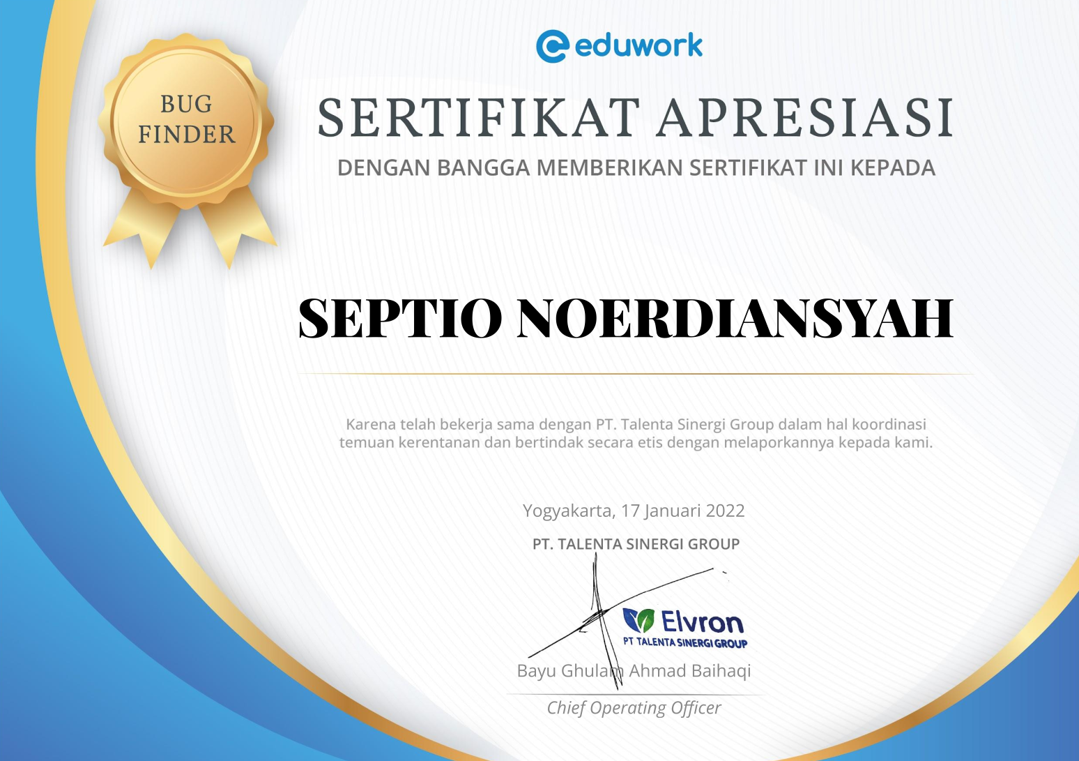 CNSP Certificate