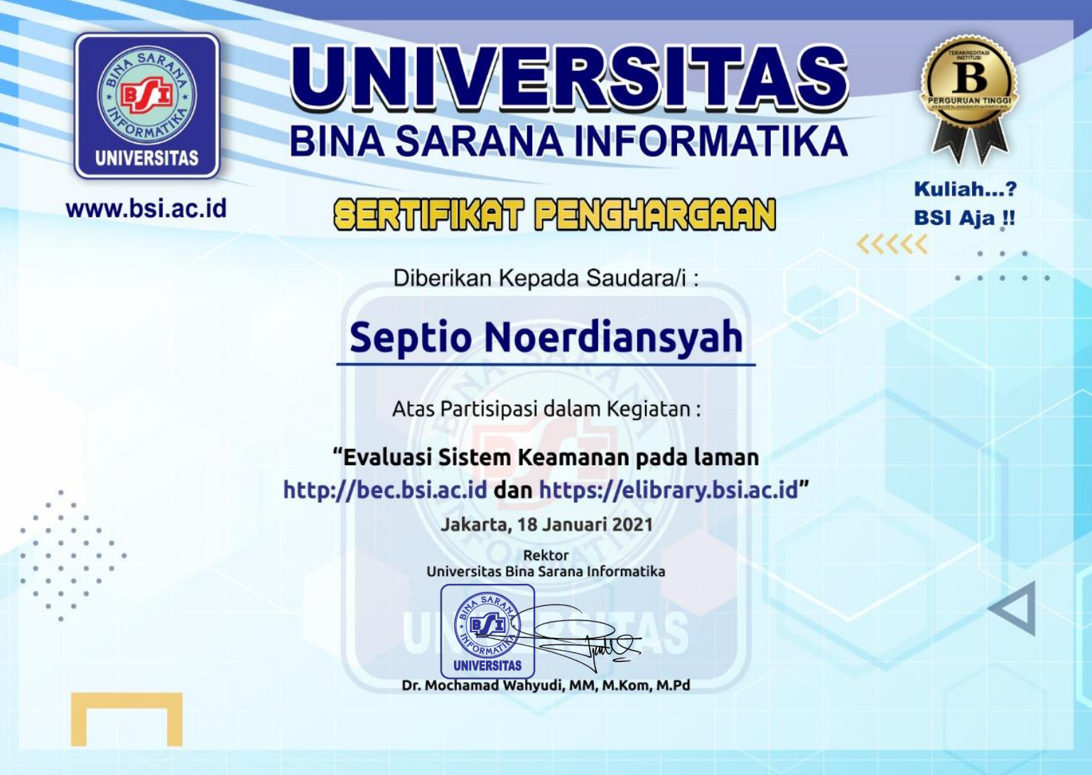 CNSP Certificate
