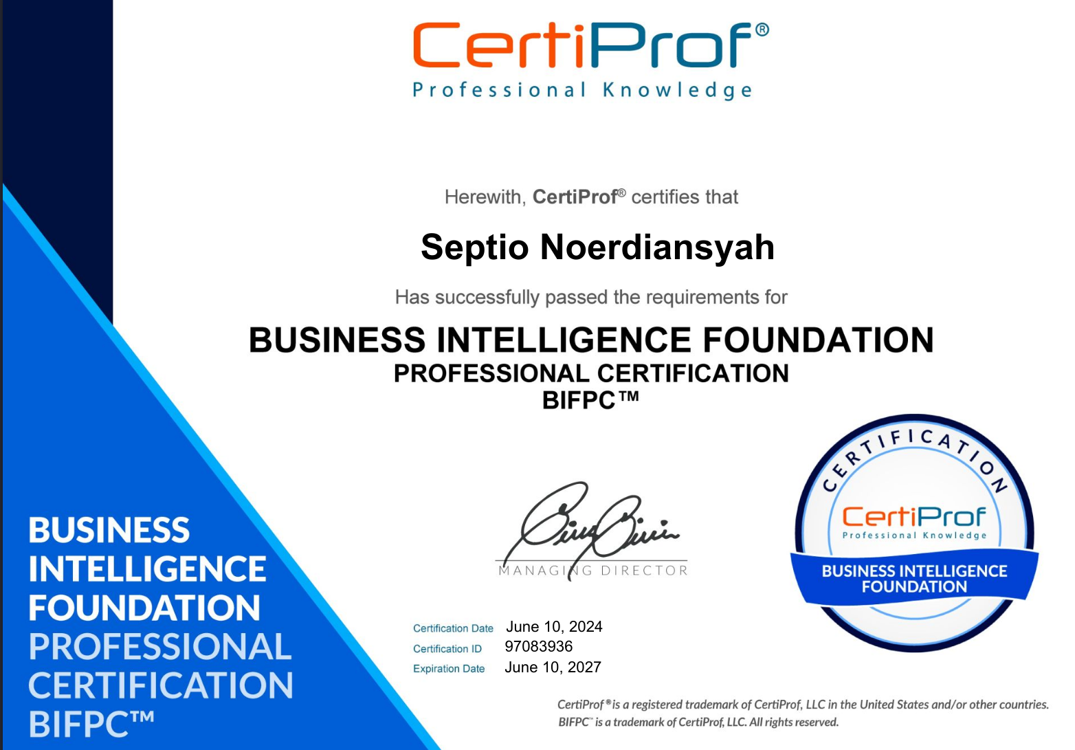 CNSP Certificate