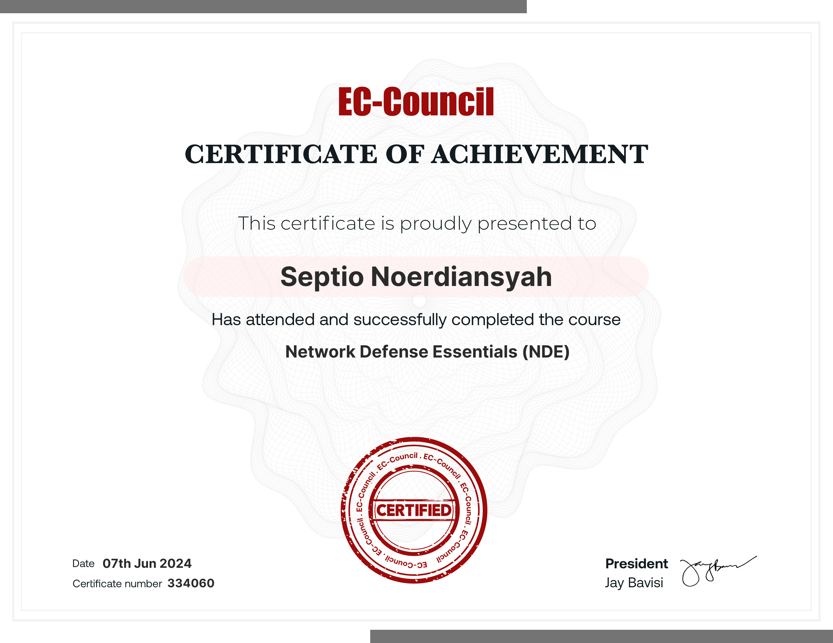 CNSP Certificate