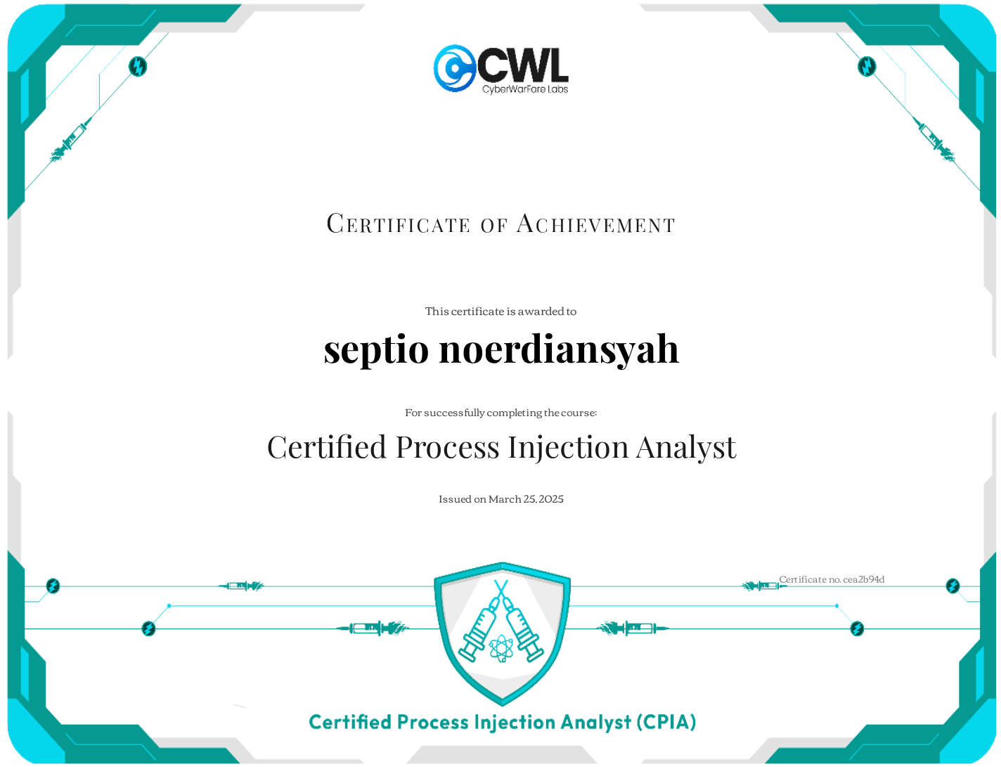 CNSP Certificate