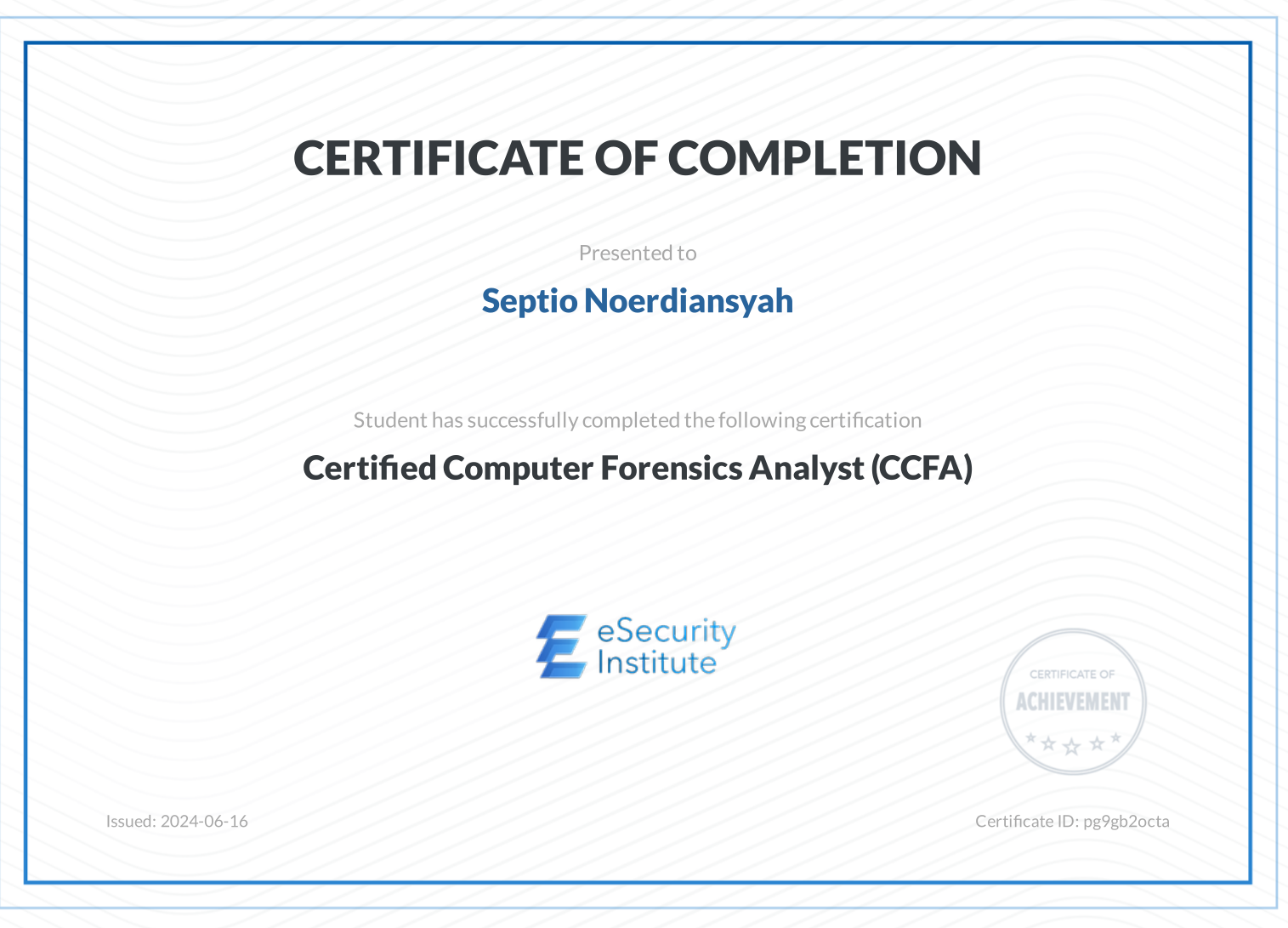 CNSP Certificate