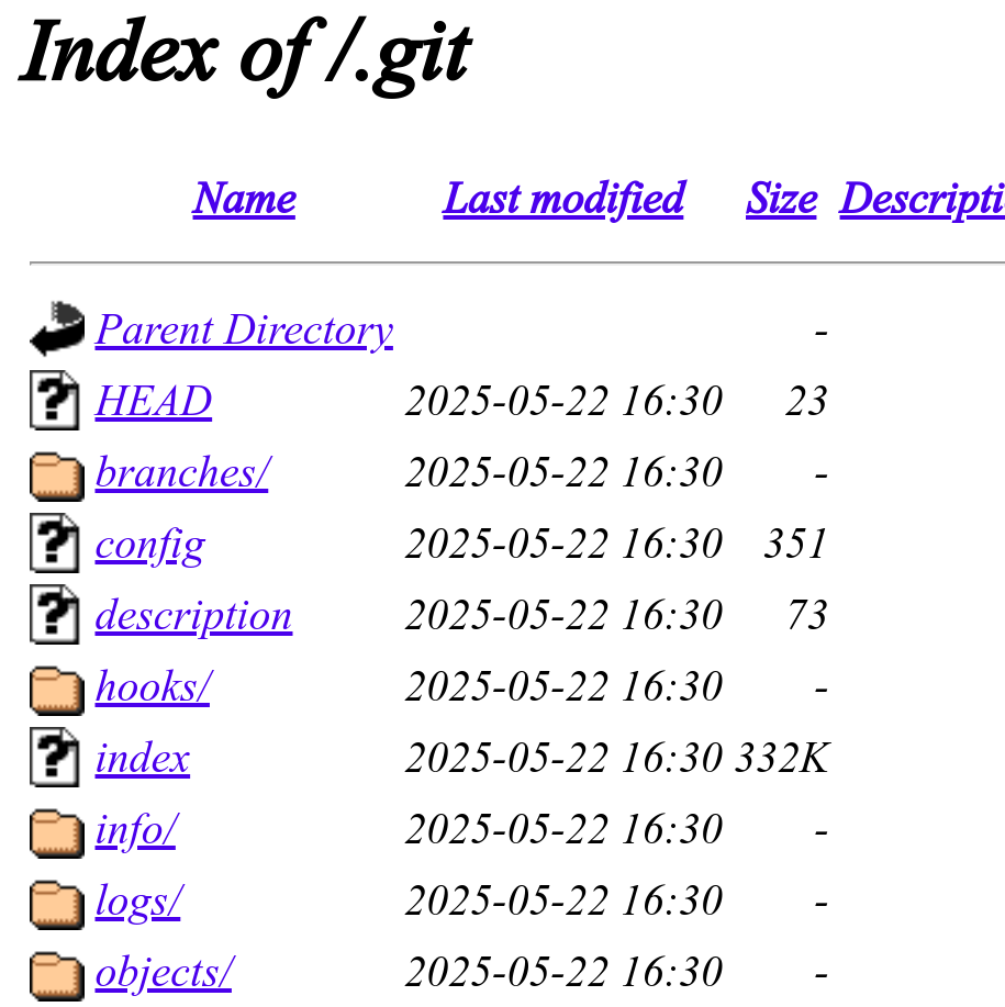 Git Directory Exposure
