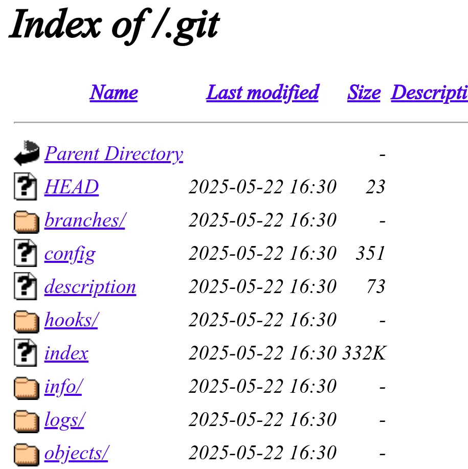 Git Directory Exposure
